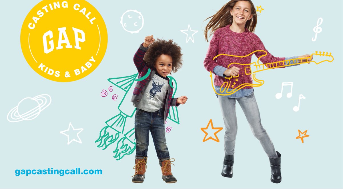 Gap Casting Call 2016 is here! 🎉 
Enter your child to win a spot in our global campaign at gapcastingcall.com👈🏼