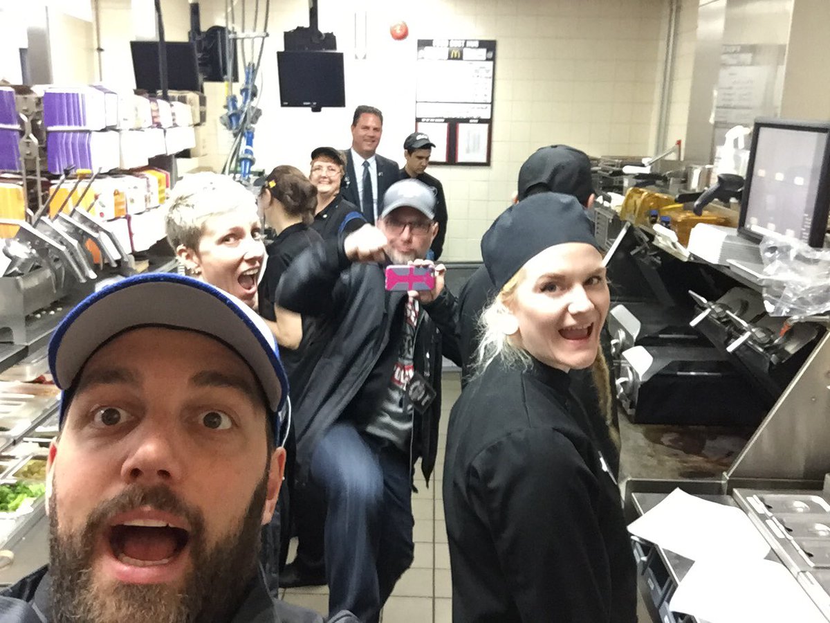 onair_blair's tweet photo. Testing out the new @McD_Canada kitchen in #ldnont w/@SteveStax & @MissManners25 @ Highbury/Hamilton! #ExperienceMcD https://t.co/3YYp9UQDRb