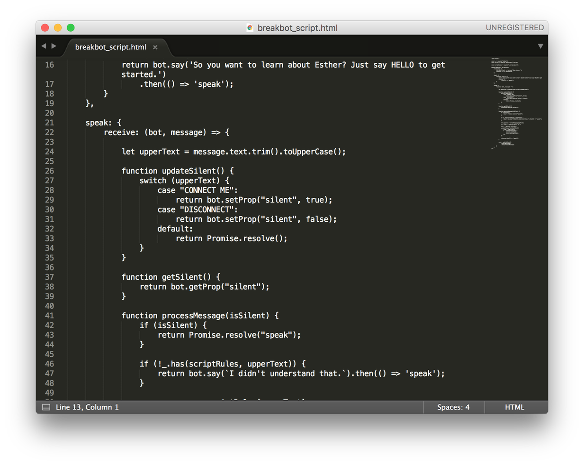 Jvb_nl's tweet photo. Almost finished with my first #Slack #bot ever!! @SlackHQ @hyperisland #HITEAMWEEK https://t.co/U7JmuuyMcK