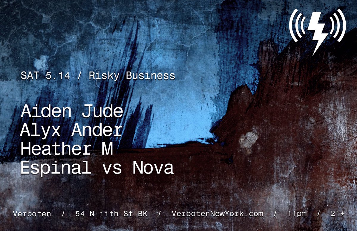 The Risky Business crew returns this Saturday!  Free for the Resistance before 1am