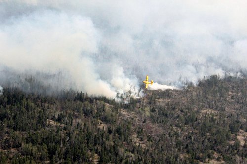 MBGov's tweet photo. Caddy Lake fire photos taken May 9 #Manitoba #mbfire https://t.co/9xAsg1EDYP