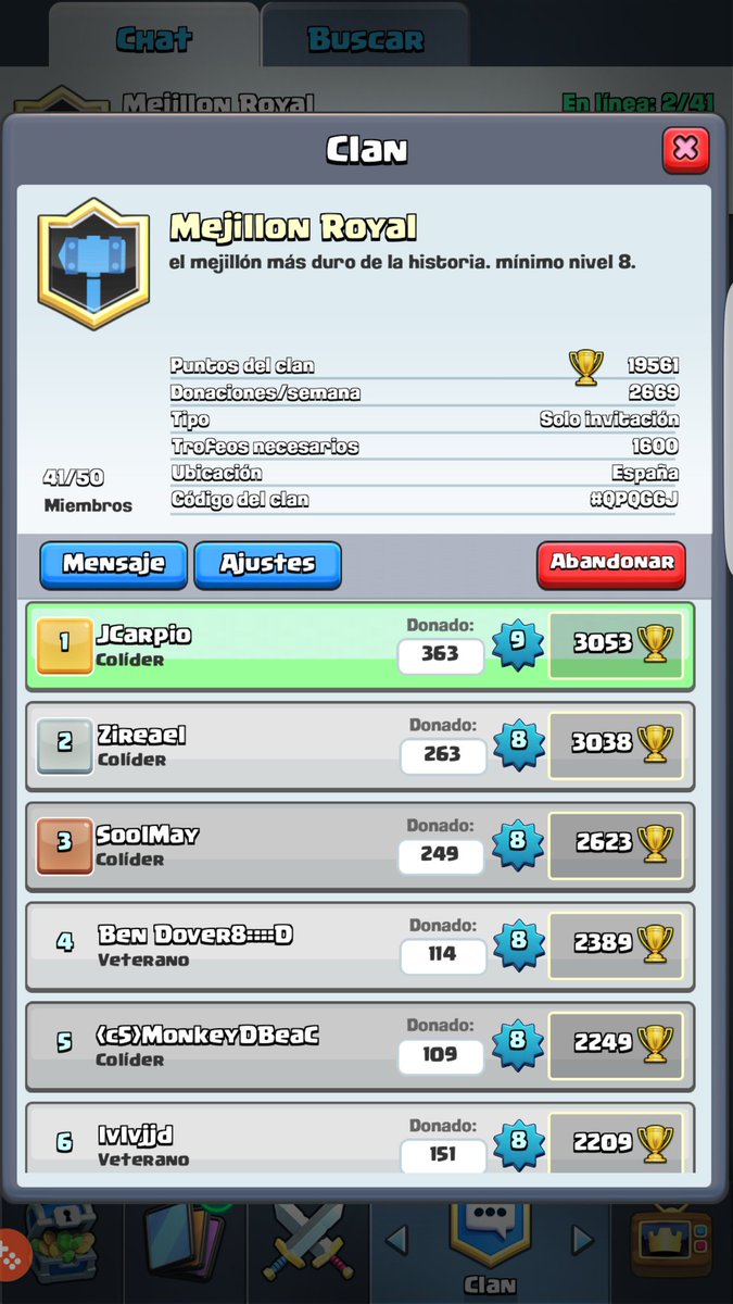 CentinelasCoC's tweet photo. Si quieres jugar sin presión por estar en el top y divertirte  este es tu clan.48 es lleno te esperamos 😍 https://t.co/qNzPMmpWHM