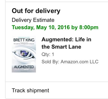 symigoddess's tweet photo. my copy of @brettking #AugmentedBook arrives in TX today while I'm in CA with the man himself! #VirtualAutograph? https://t.co/nUUlYA6zR6