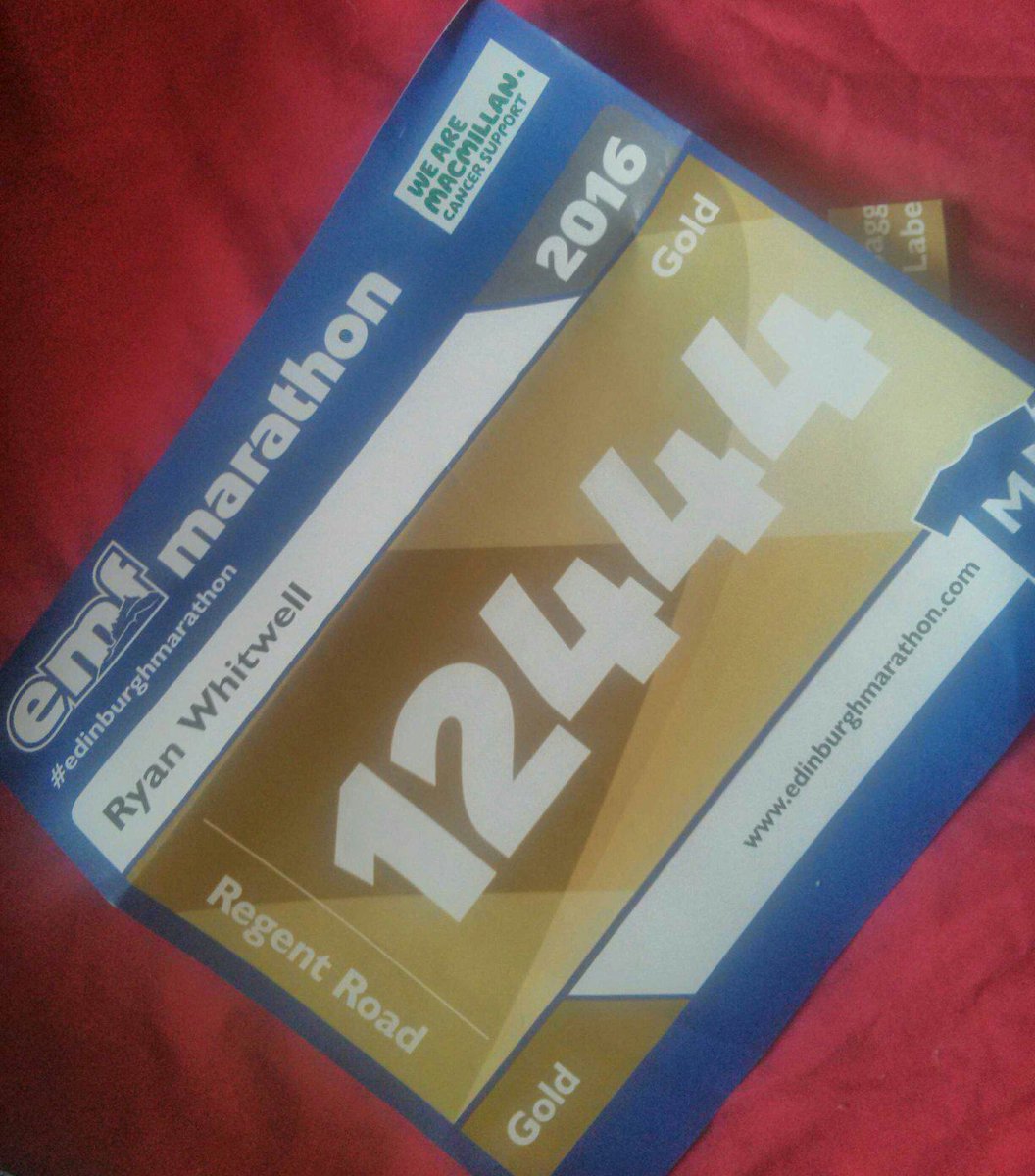 RyaniteRun's tweet photo. Got my Edinburgh Mara number today. Always believing!
@MrHairyHaggis #Gold
https://t.co/uIhJMQMG0l https://t.co/SySFDujdIc