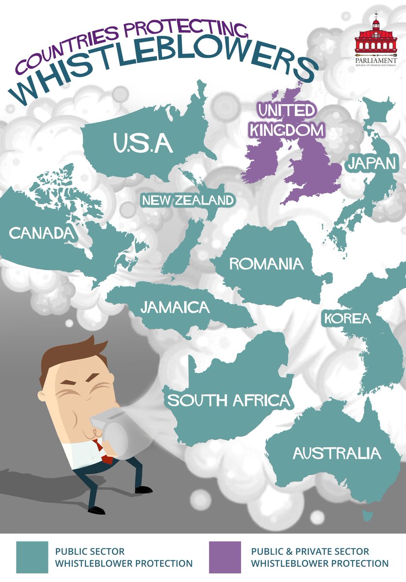 TTParliament's tweet photo. Check out the countries that protect whistleblowers! #jscwpb #WPB2015 https://t.co/HntSN9nhpV