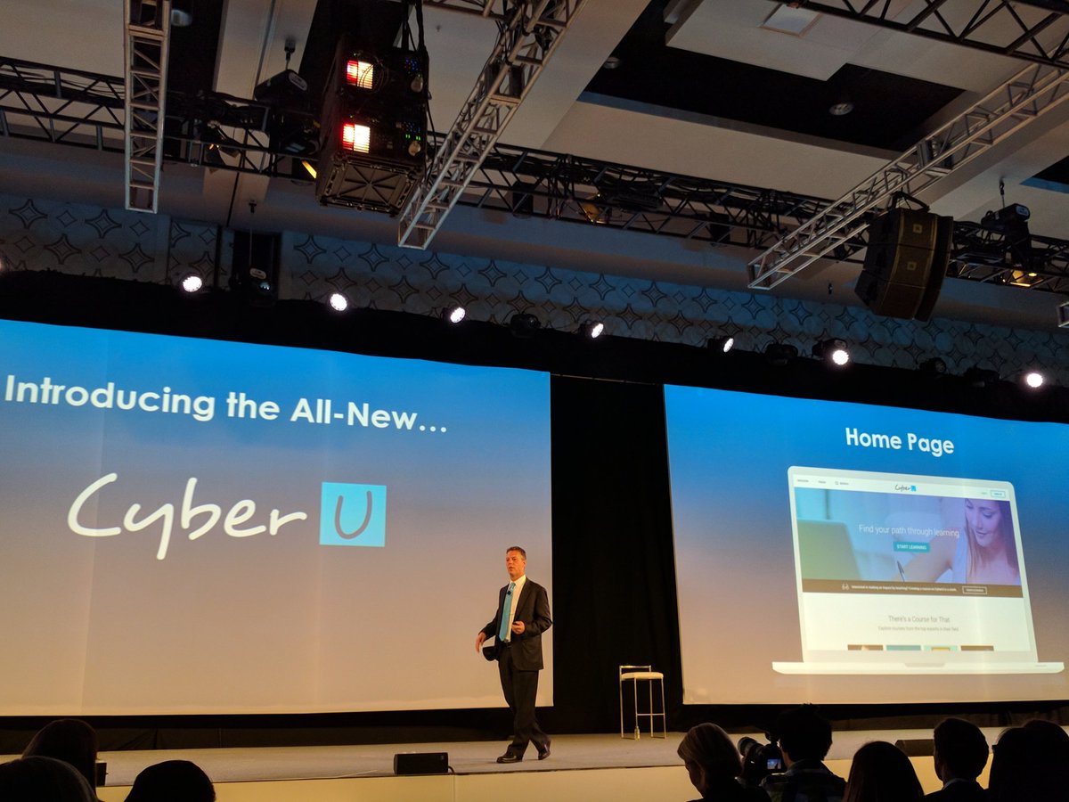 Khoa's tweet photo. One more thing.. Introducing #CyberU. Consumer learning platform. Partnering w clients to educate world #CSODConf16 https://t.co/nRscuGMZXF