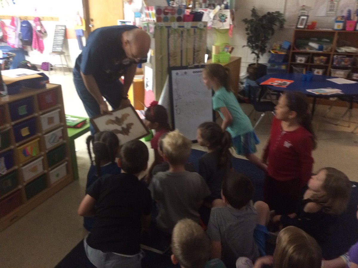 marna78's tweet photo. Dr David Ashley.  Biology dept at MWSU and Ellison grandpa!!   Sharing information and a book about bats!#sjsdproud https://t.co/NEAvjublF4