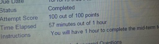 _HappyDaze_'s tweet photo. Got the highest score in my classes first test!!! https://t.co/yOJXbgk3d3
