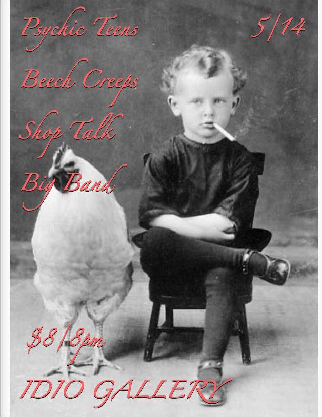 IpsumNYC's tweet image. Saturday at IDIO Gallery- Psychic Teens, Beech Creeps, What Moon Things, Shop Talk, Big Band bit.ly/1T7QglC