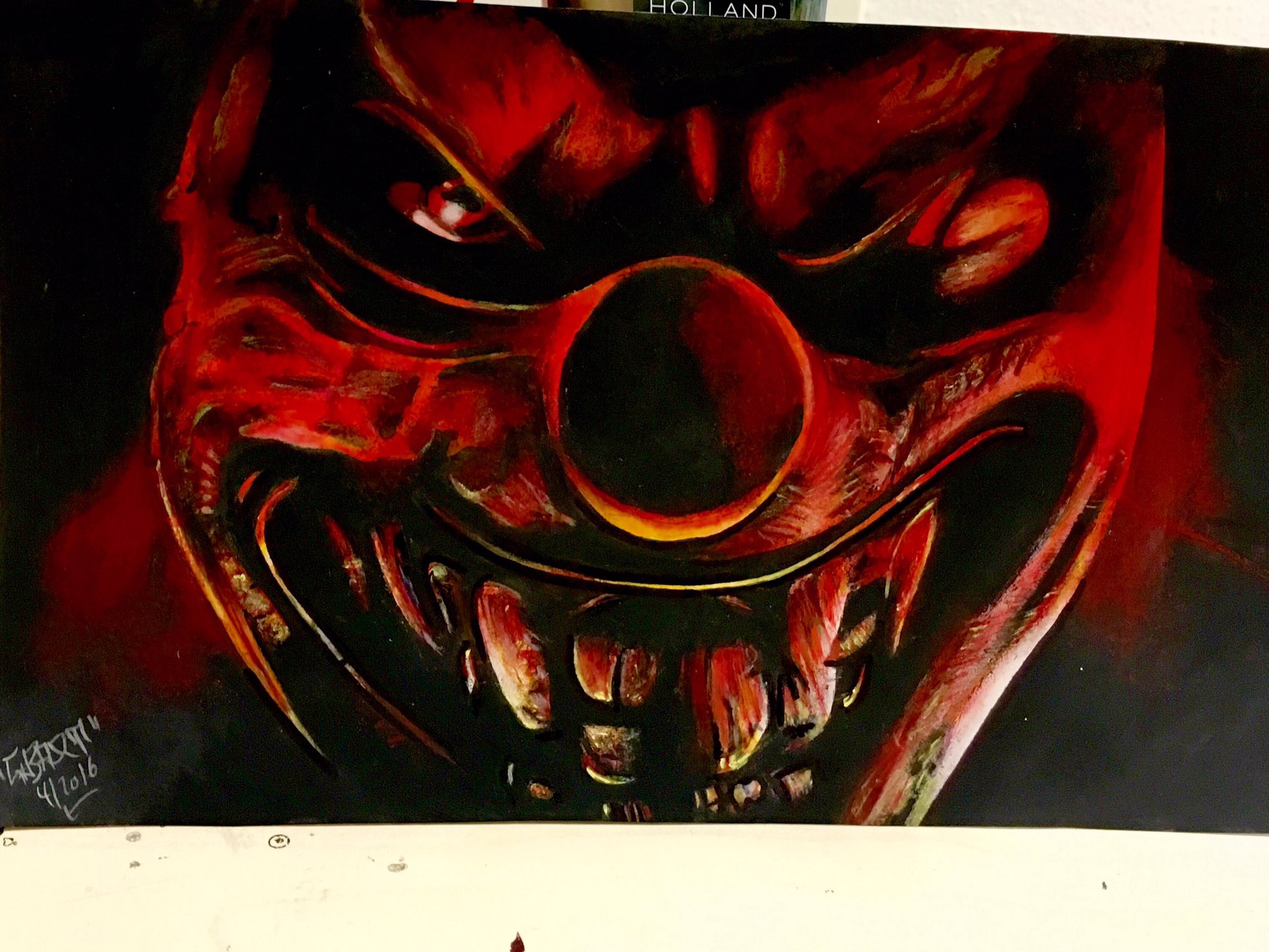 artcolours on Twitter: "My New Clown drawing #clown #horror #evil #