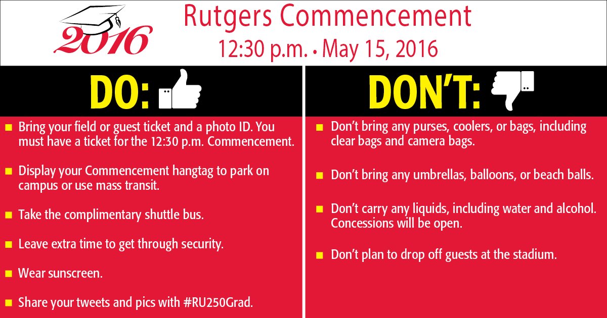 Rutgers University on Twitter: "@RUCommencement is just five days away...