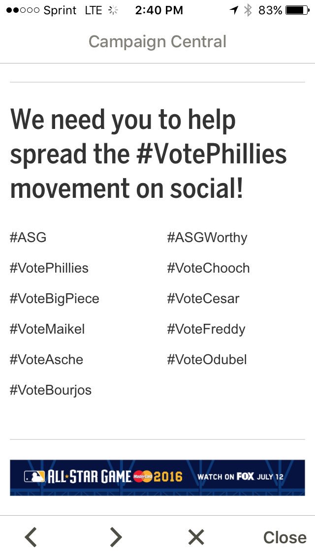 iwasthere102908's tweet photo. .@Phillies #ASG #VotePhillies #VoteBigPiece #VoteMaikel #VoteAsche #VoteBourjos #ASGWorthy #VoteChooch #VoteCesar https://t.co/XJxIexgMGB