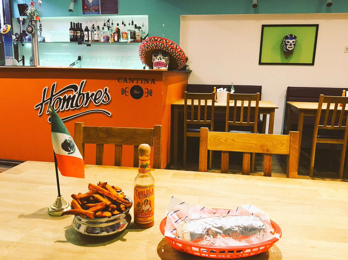 Delicious mouthwatering burrito with sweet potato fries <a href="/HombresMexican/">HOMBRES MEXICAN</a> :) #MexicanFood #burrito #deliciousfood