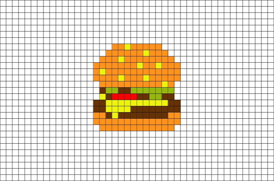 Brik Pixel Art On Twitter Now Available New Pixelart Template Hamburger Fastfood Cheeseburger Burger Https T Co 4cwoaj1ako brik pixel art on twitter now