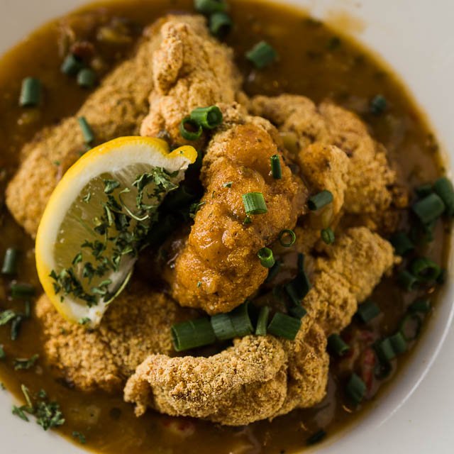 "GBD Baby - Golden Brown &amp; Delicious."- <a href="/Chefsymon/">michael symon</a> frying up some catfish for our Poisson Acadiana. #FoodNetwork