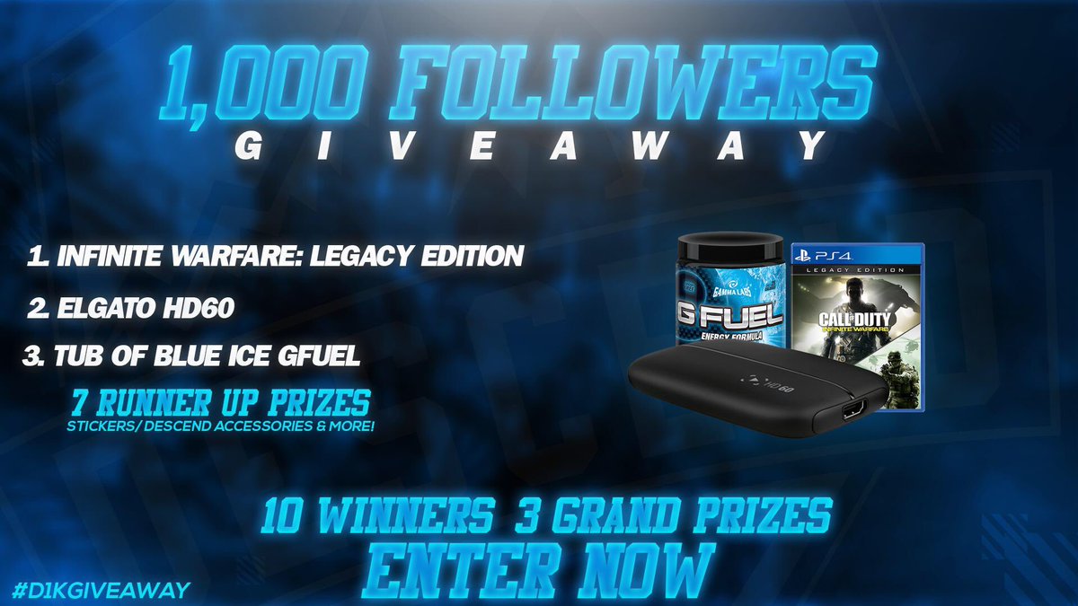 [GIVEAWAY] In celebration of passing our milestone, we present #Descend1K! RETWEET AND FOLLOW TO ENTER. #TeamDescend