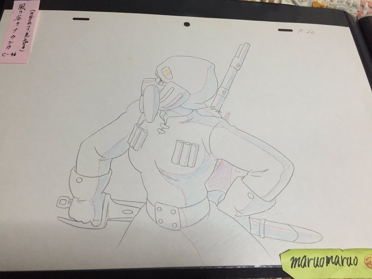 Satoshi Shimada ジブリの大博覧会のニュースで ナウシカへの注目度が高まっているので 久しぶりに書庫から引っ張り出してきました こちらはコレクターの書庫より ナウシカの製作資料 4枚とも動画 ナウシカがアスベルを助けるカットは名シーンの一つ