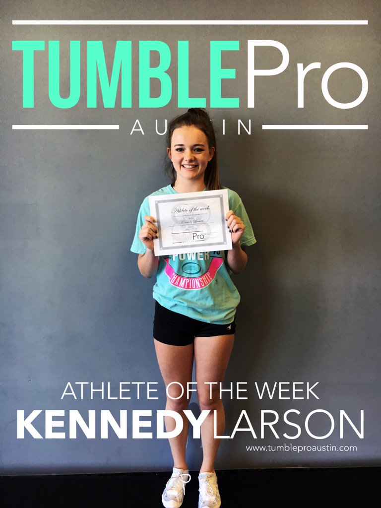 TumblePro_TX's tweet photo. Let's give it up for our athlete of the week Kennedy Larson! #MINT2bPRO #athleteoftheweek https://t.co/FG6jvkpBwm