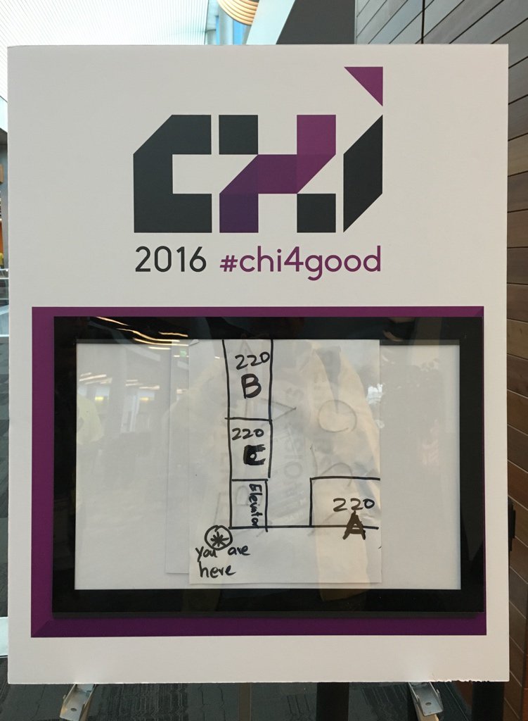 cquintana's tweet photo. We deal with cutting edge tech and ideas at #chi2016. But sometimes you gotta’ go old school. #paperStillWorks https://t.co/oUfIH5aw5G
