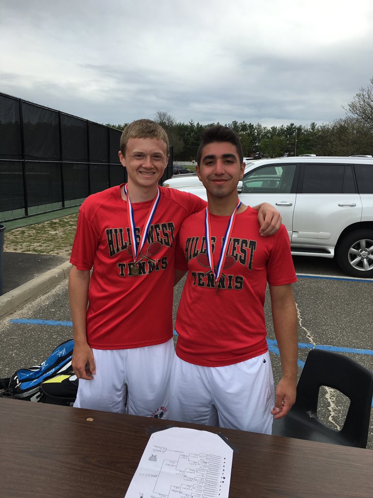 HSWTennis's tweet photo. Congrats to @AzizRashidzada and @JacksonWeisbrot who are the Division 1 champions. Counties next. #HWVT https://t.co/r6RRuWSplD