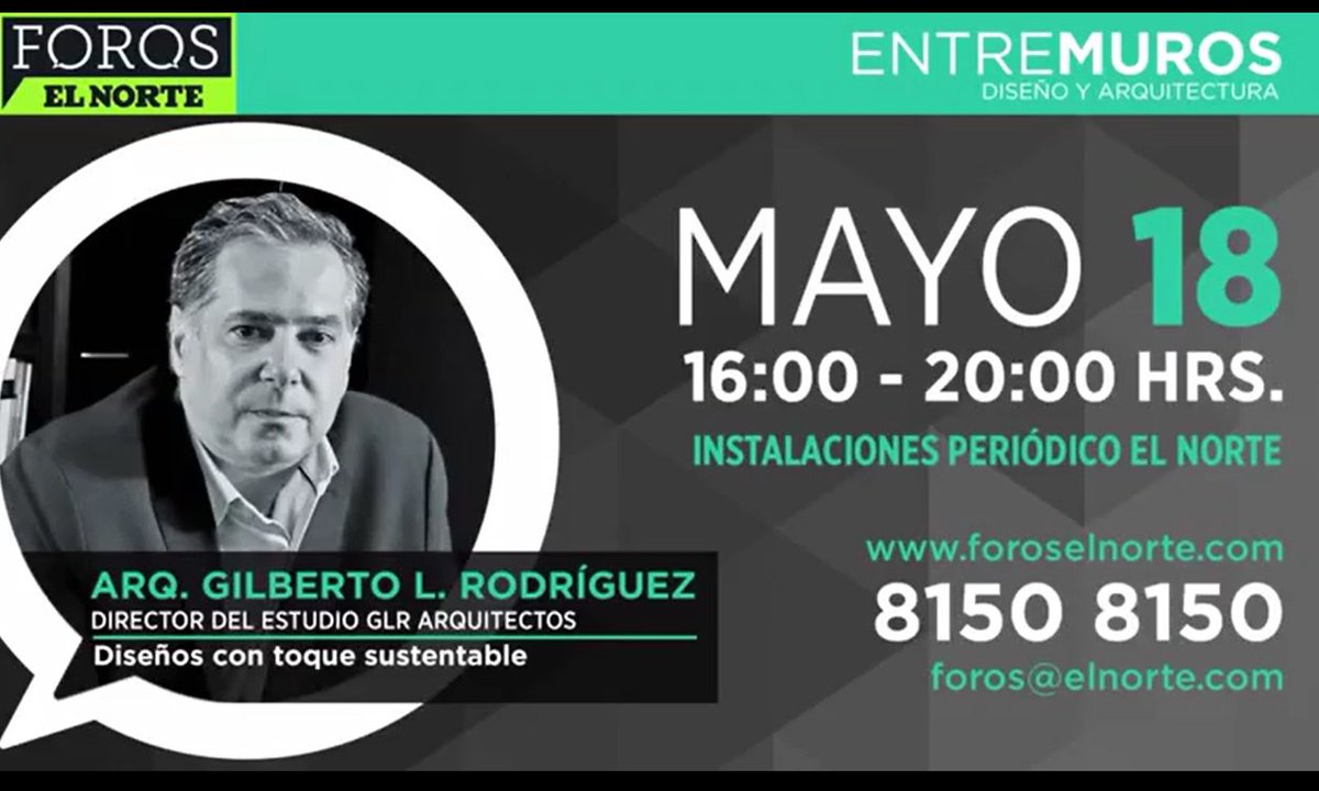 La vanguardia es el sello de Gilberto L. Rodríguez. Conócelo en el #ForoEntremuros ¡Inscríbete! <a href="/glrarquitectos/">GLR arquitectos</a>