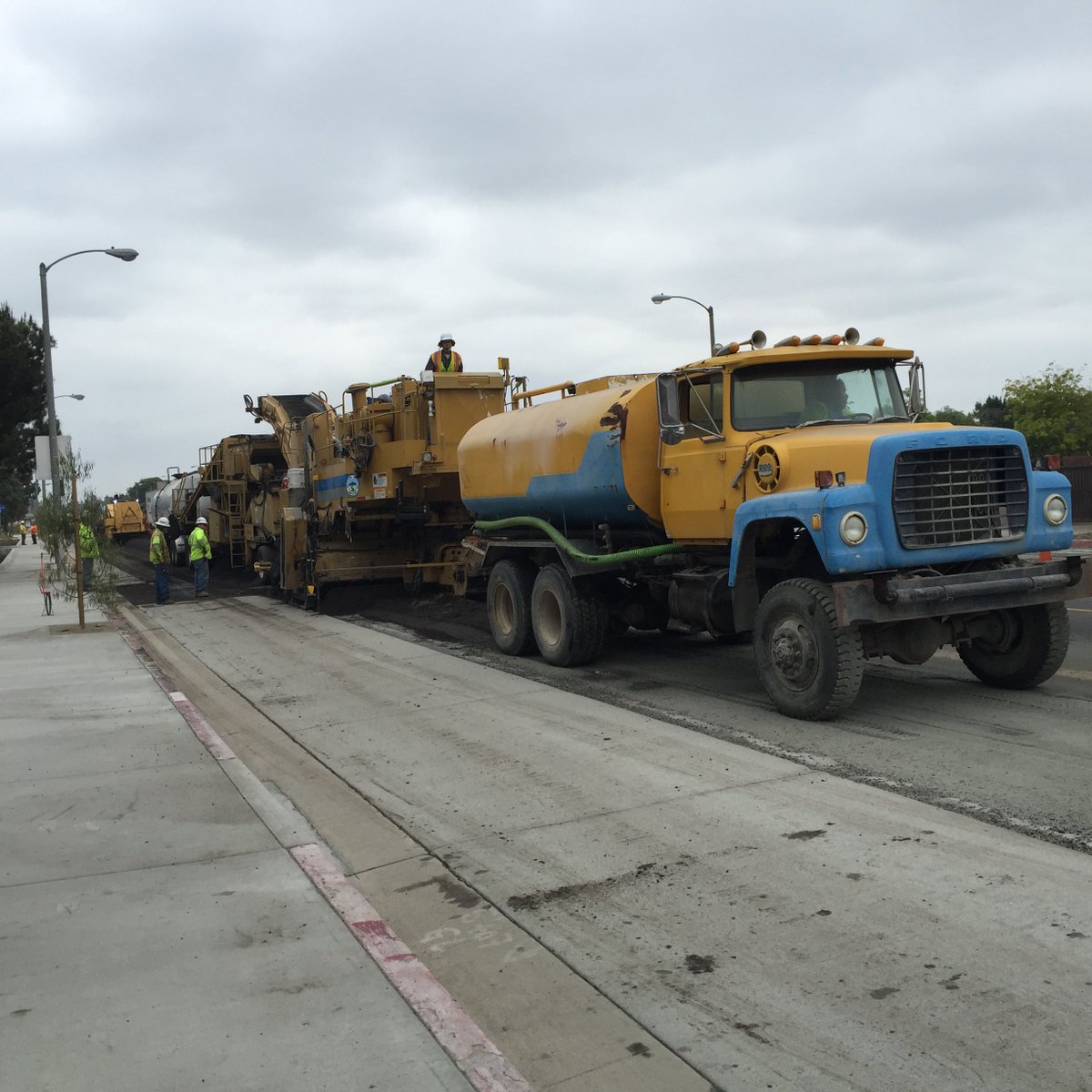 kalqam's tweet photo. Cold in-Place Recycling project on El Segundo Blvd going well  #sustainability. https://t.co/rcmuil4jmG