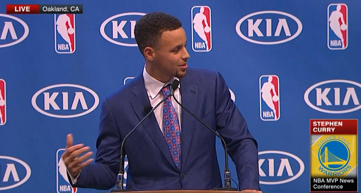 SportsCenter's tweet photo. "Let's find our place in history with the opportunity we have in front of us." -Steph Curry #LIVEonSC https://t.co/2yckTq5KBW