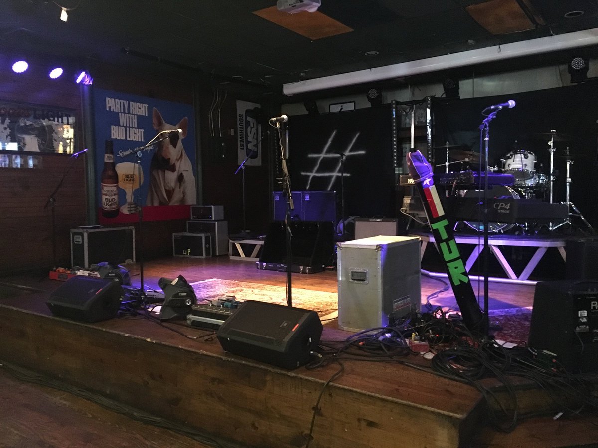 Stage is set for <a href="/CodyJohnsonBand/">Janet Russo</a> 's "Random Road Number" (No Cody) play their favorite bus ride cover songs #gigem