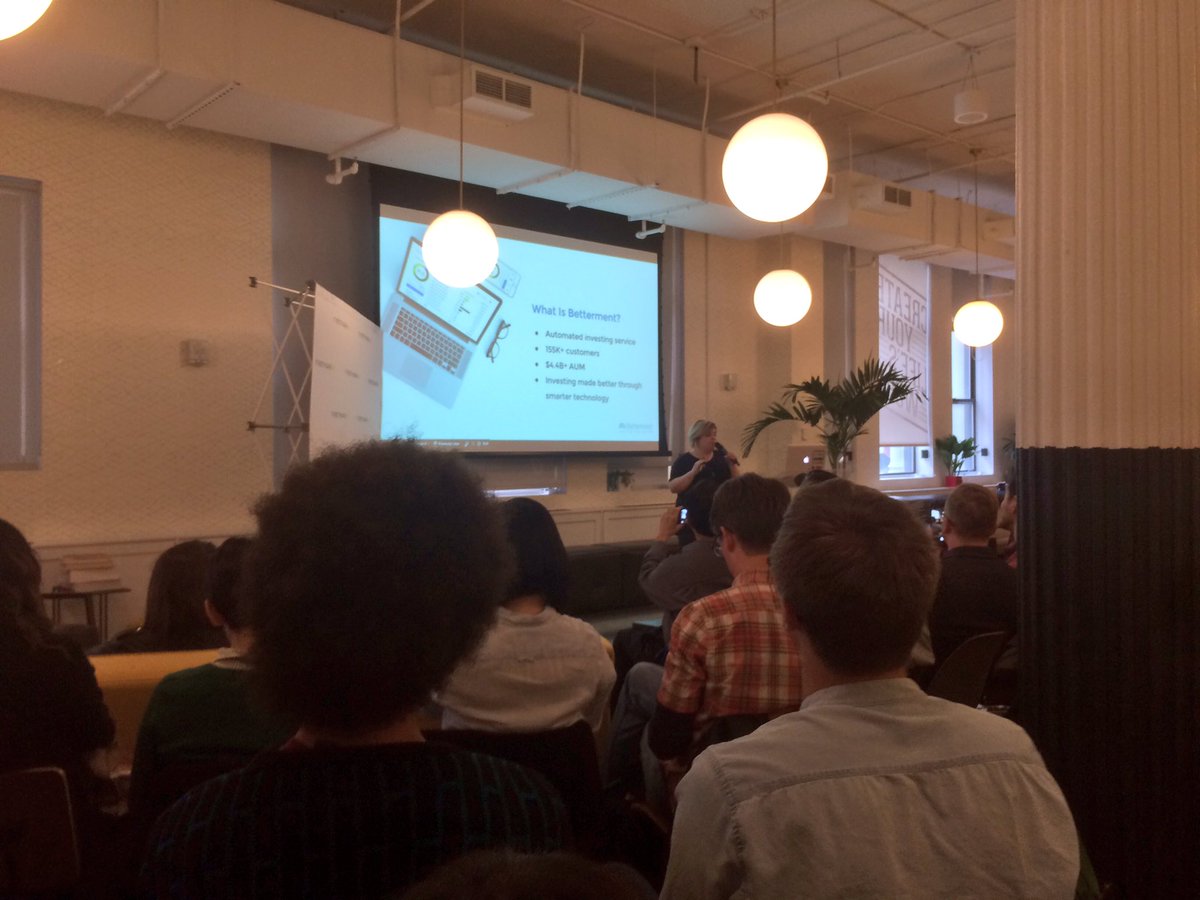 PeterJThomson's tweet photo. Design driven NYC with @Betterment @LearnVest &amp; @Citi hosted by @FirstMarkCap &amp; @WeWork https://t.co/ZO2YgPFFMt