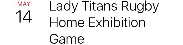 This Saturday!! 12PM!!! BE THERE!!!🏉👌🏻