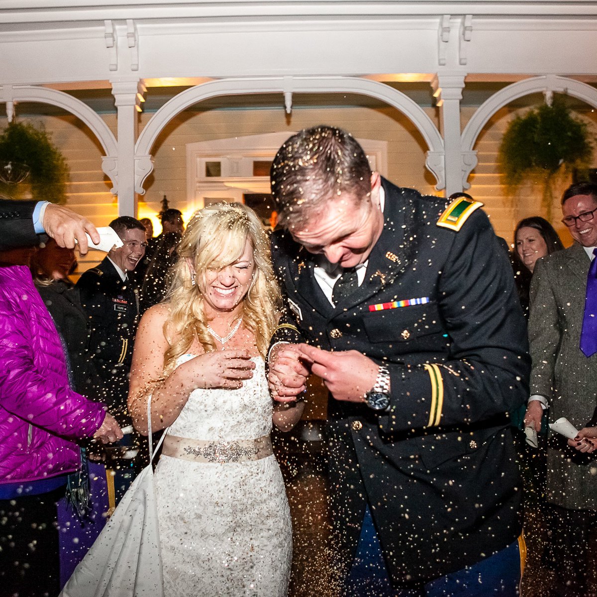 Everyone took their job really seriously during the exit at this #fallwedding in #FranklinTN.