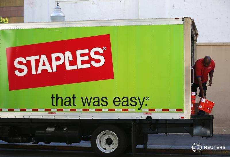 Reuters's tweet image. District court judge rules against Staples in deal to buy Office Depot: reut.rs/27c02az