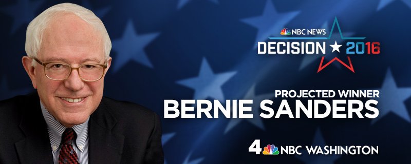 nbcwashington's tweet photo. DECISION 2016: NBC News projects Bernie Sanders in Democratic West Virginia primaries. https://t.co/gx3AHVNDAa https://t.co/l6nzt1KFap