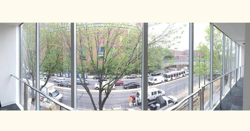 Penn's tweet photo. The new view to 38th Street from Perry World House. #penn #perryworldhouse https://t.co/Xbu3GJ77j9 https://t.co/HwwvI53f0u
