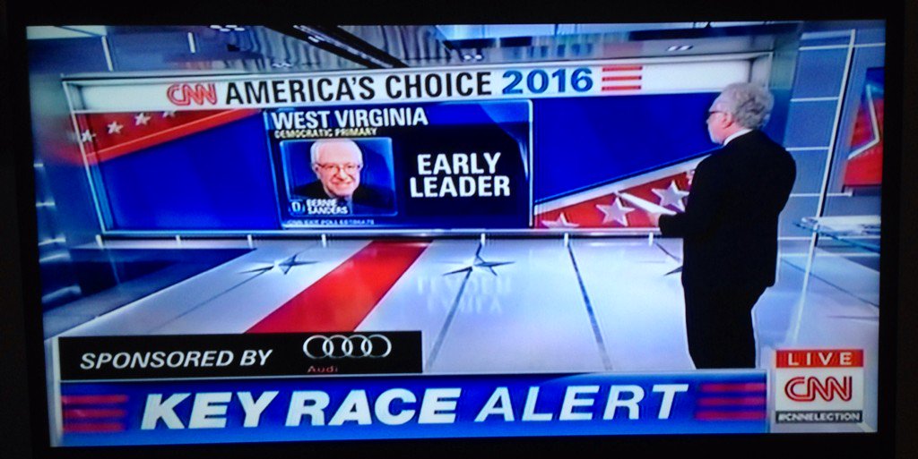 aniktwit's tweet photo. #Bernie leads #Clinton in #WVPrimary! https://t.co/EsJFgDFGTd