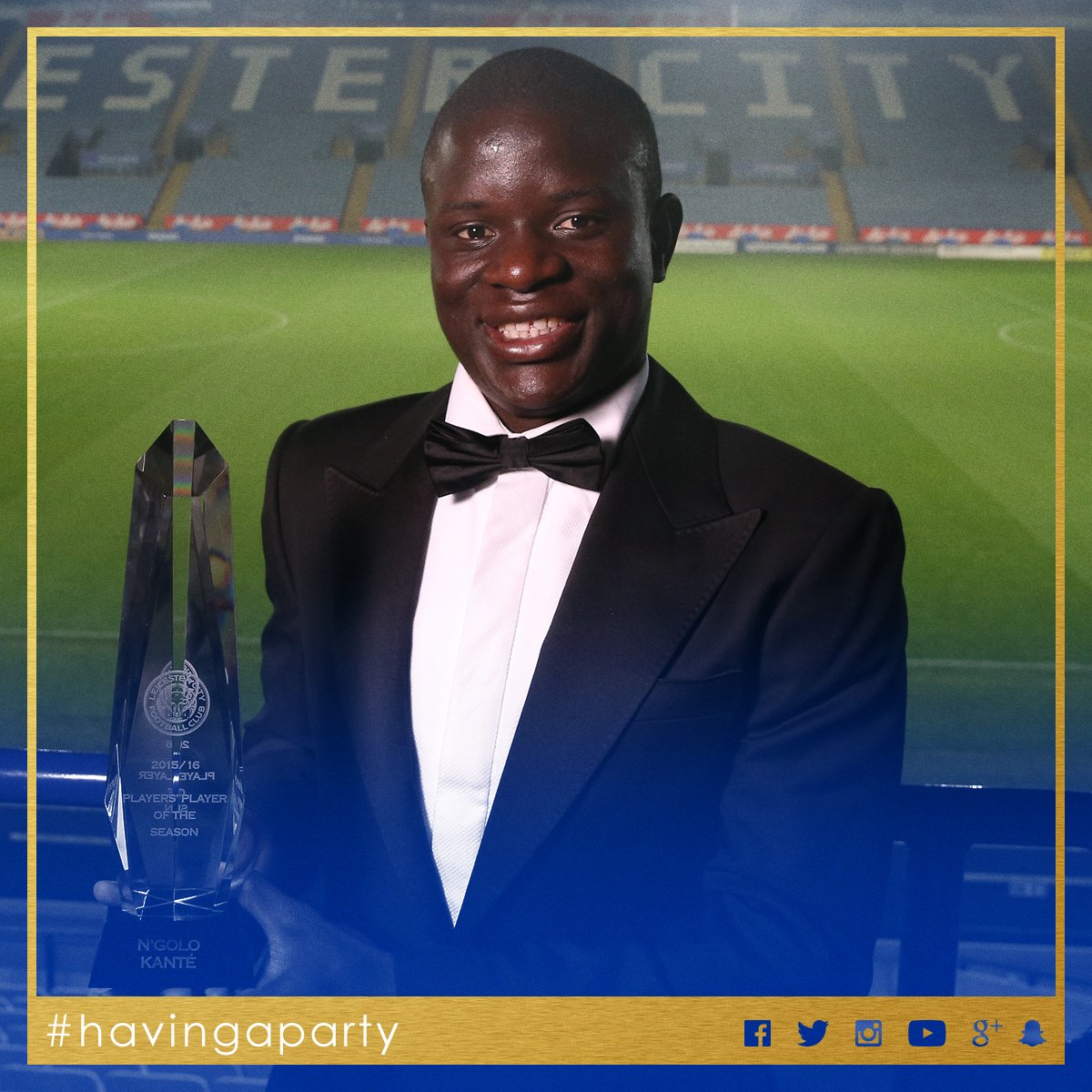 LCFC's tweet photo. AWARDS: Some of our #lcfc award winners from this evening. Well done, lads. #havingaparty https://t.co/wHUvcj5kg9