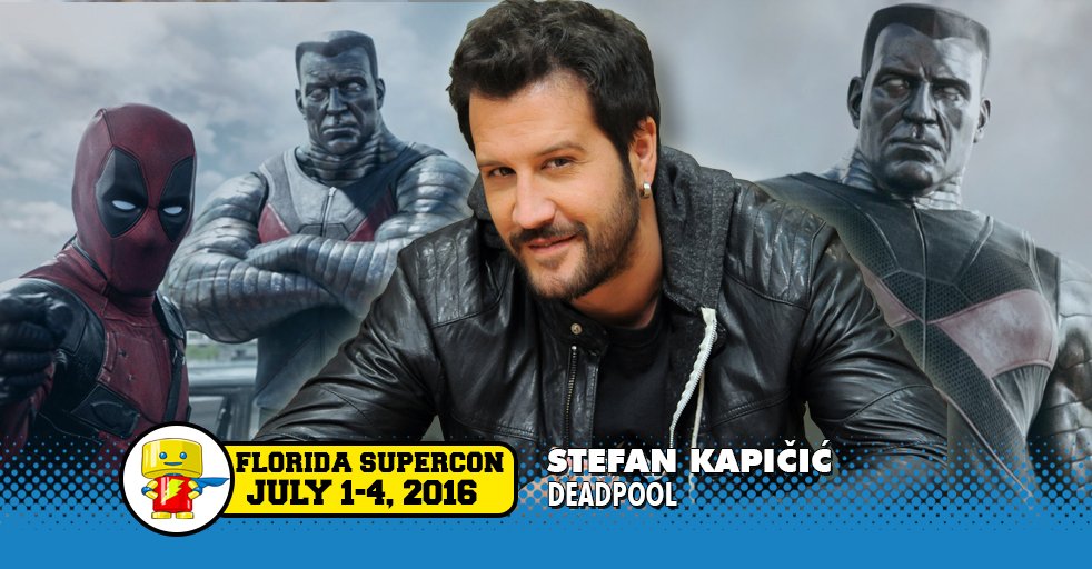 FloridaSupercon's tweet photo. #Deadpool @StefanKapicic is coming to @FloridaSupercon July 1-4, 2016 visit https://t.co/rrcamzWUG8 #ComicCon https://t.co/HB3P9wqj0F