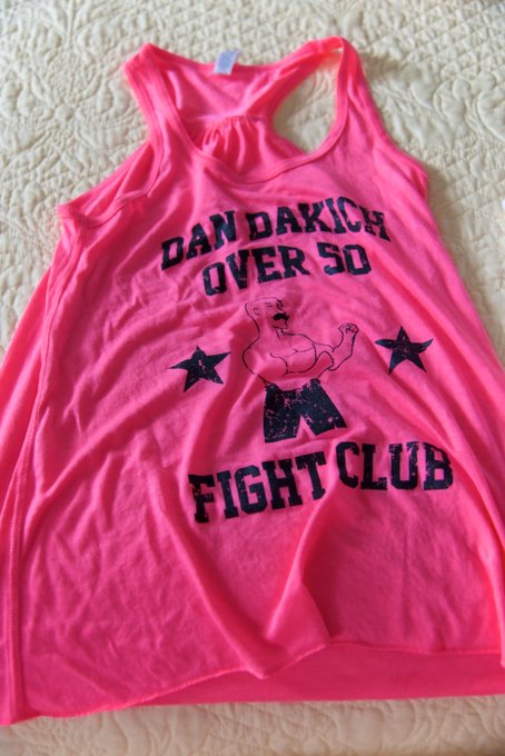 Woo hoo! Can't wait for it to warm up so I can wear it proudly! @dandakich @ProducerKyle #Over50FightClub<a href="/tag/over50fightclub"class="tags"><span>#over50fightclub</span></a>
