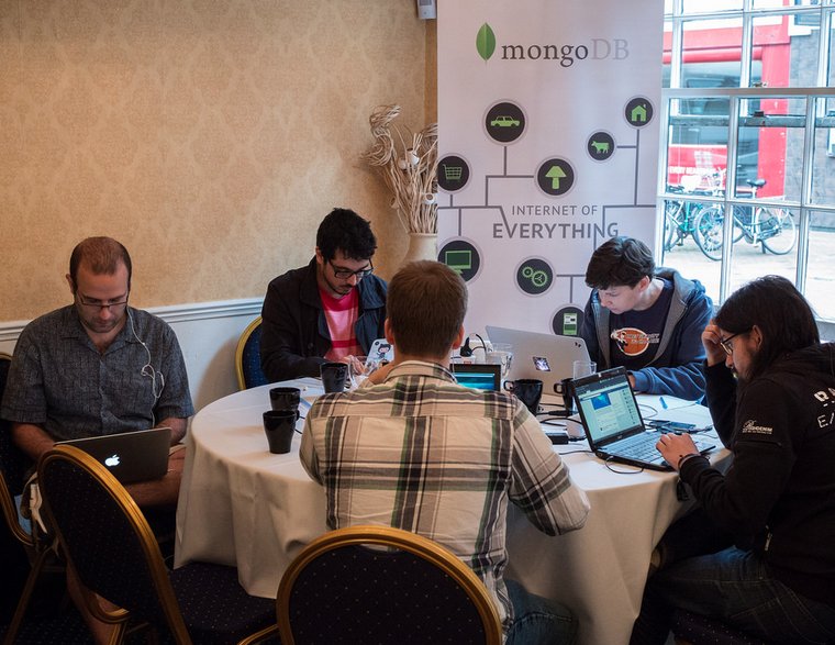 neilbowers's tweet image. We missed @xdg at #perlqah2016, but we were thankful that his employer, @MongoDB, still sponsored the QAH.