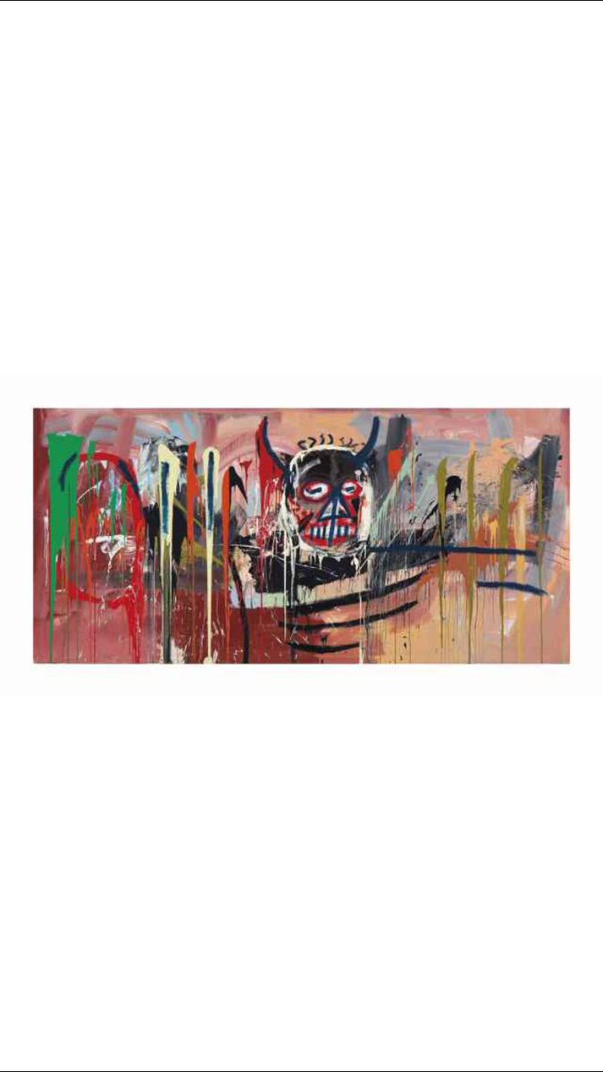 ChristiesInc's tweet image. Basquiat's untitled canvas from 1982   sells for $57,285,000, a #worldauctionrecord for the artist.