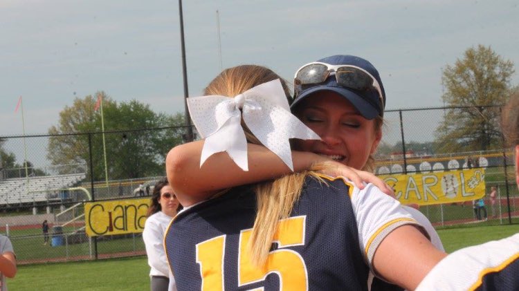 caitlynrschnell's tweet photo. senior night= caitlyn bawling her eyes out til nothing's left #catshave9lives #letsuseallofthem https://t.co/LGDsYbMUSQ