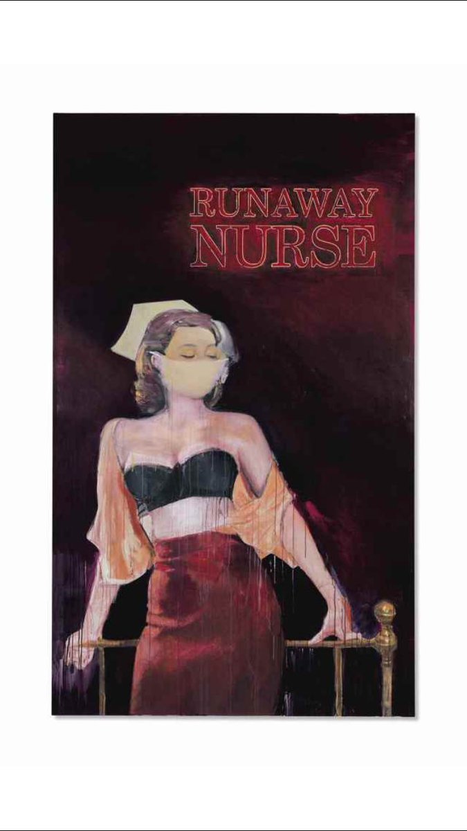 ChristiesInc's tweet image. Richard Prince's "Runaway Nurse" sells for $9,685,000, a #worldauctionrecord for the artist