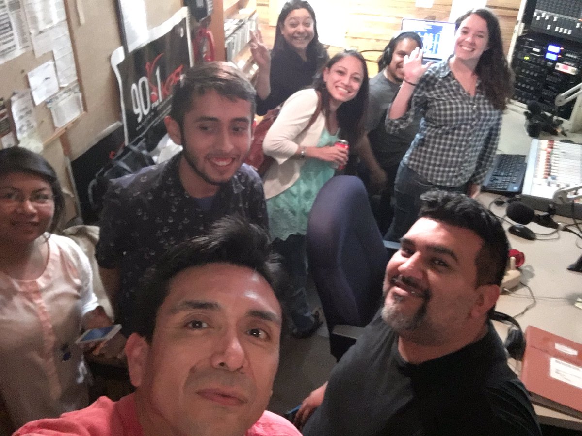 Librotraficante's tweet photo. It's the #NPRadio crew! @NPAirwaves  #Librotraficante #LibrotraficanteNation @KPFTHouston @KPFTNews #Kpft https://t.co/IkemnZHo4Y