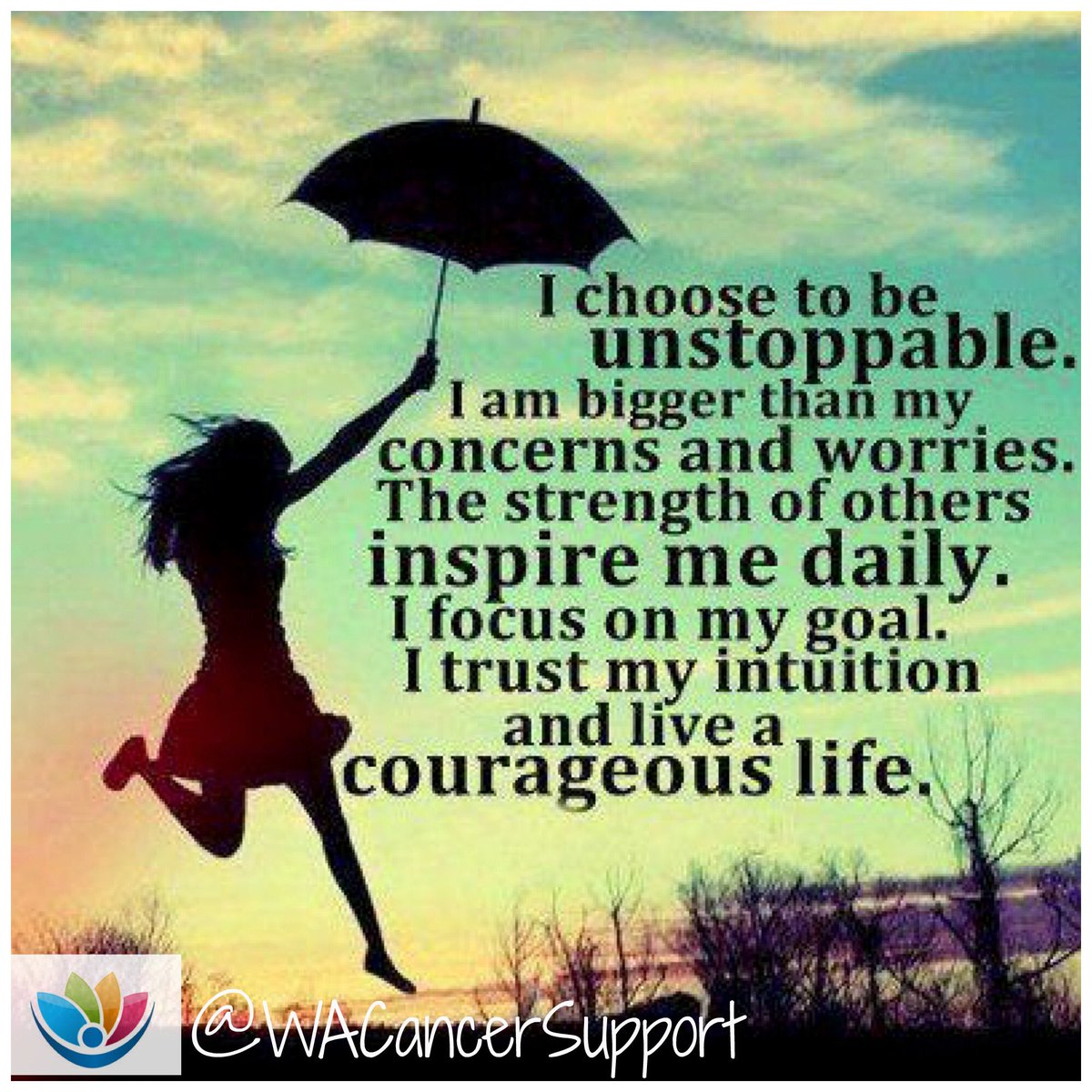 WACancerSupport's tweet image. Daily affirmations are wonderful motivators 😊 #wellnesswednesday