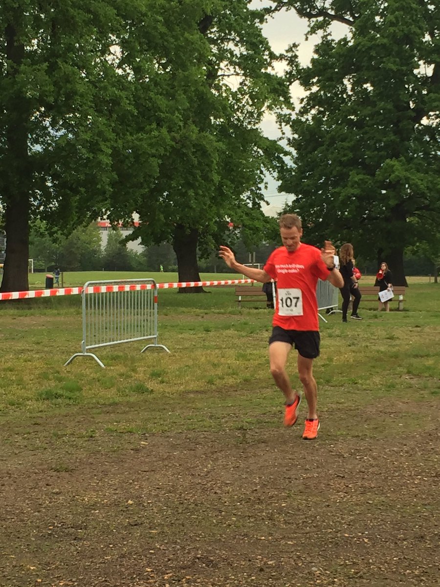 First finisher in the @VitafoodsEurope  5k run finisher in 16 mins 50s. From <a href="/AkerBioMarine/">Aker BioMarine</a> #VFE16