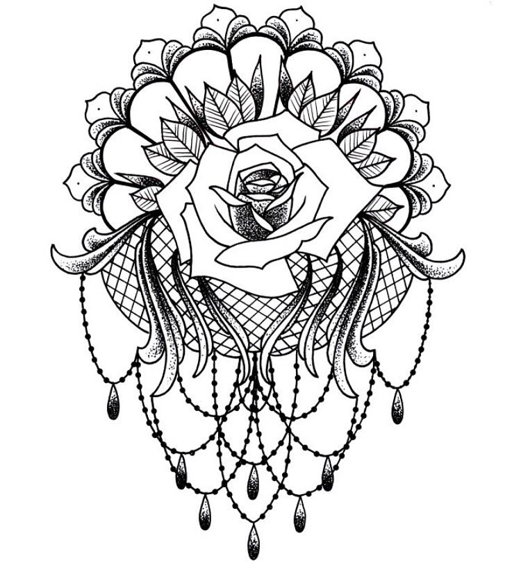 Lace tattoo designs 2 backpiece made of lace roses and butterflies  r tattoo