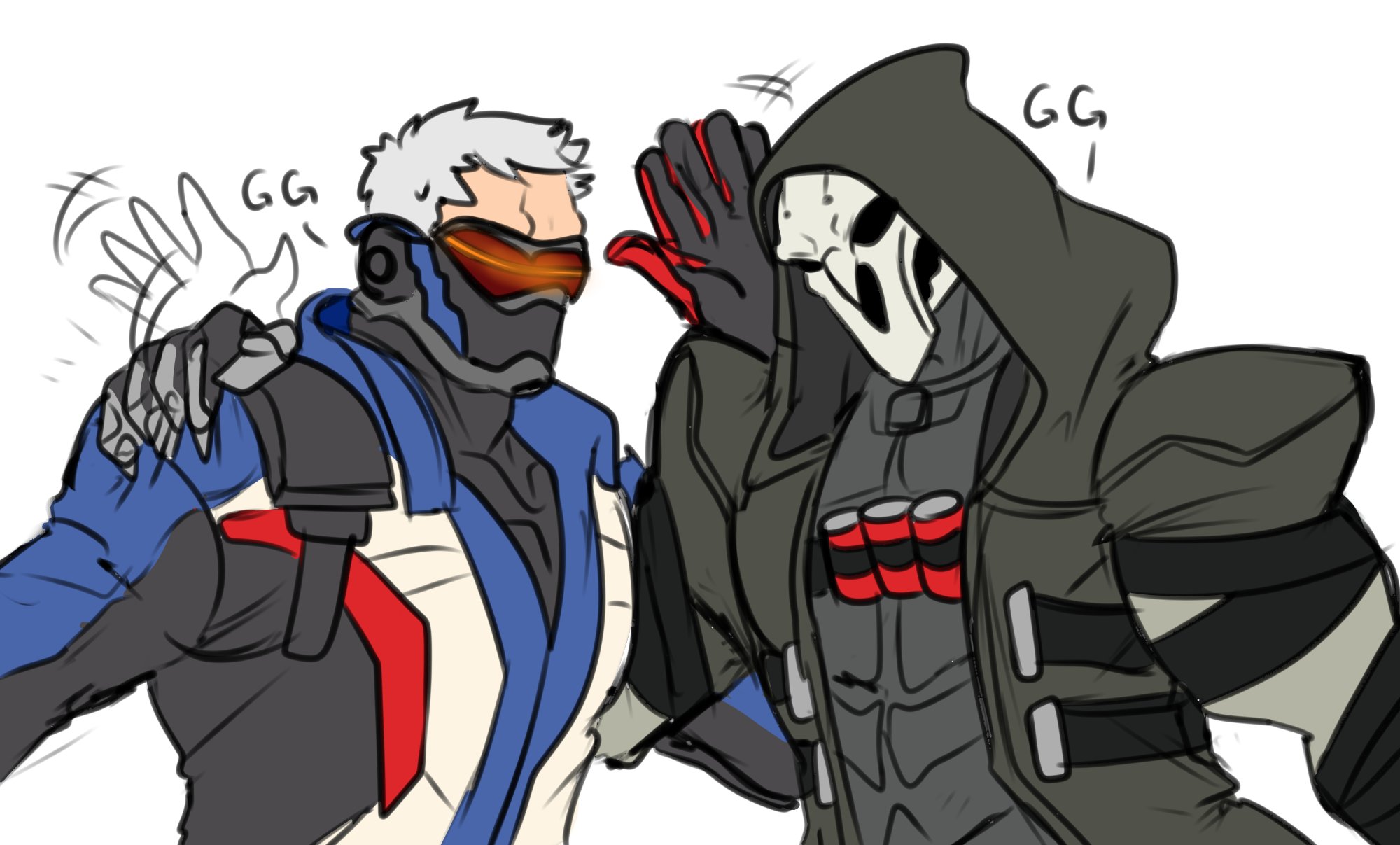 🍉Melon🍉 🔜 TFF | Comms Closed on X: I REALLY like Reaper and my bf  REALLY likes Soldier 76 aka the edgiest of edge, and I feel like they'd be  ok friends