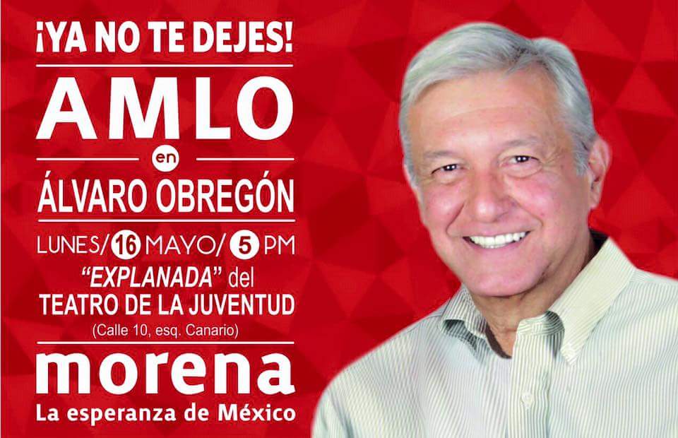 LauraMorenaEstr's tweet photo. Lunes 16 de Mayo en Àlvaro Obregón. https://t.co/Air7k9NQsL