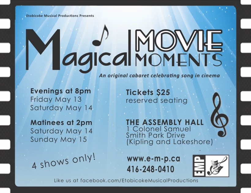#Magical#Movie#Moments opens this wknd <a href="/TheAssemblyHall/">The Assembly Hall</a> - Fri,Sat,Sun 4 shows only! <a href="/365Etobicoke/">365Etobicoke.com</a> #toronto #theatre