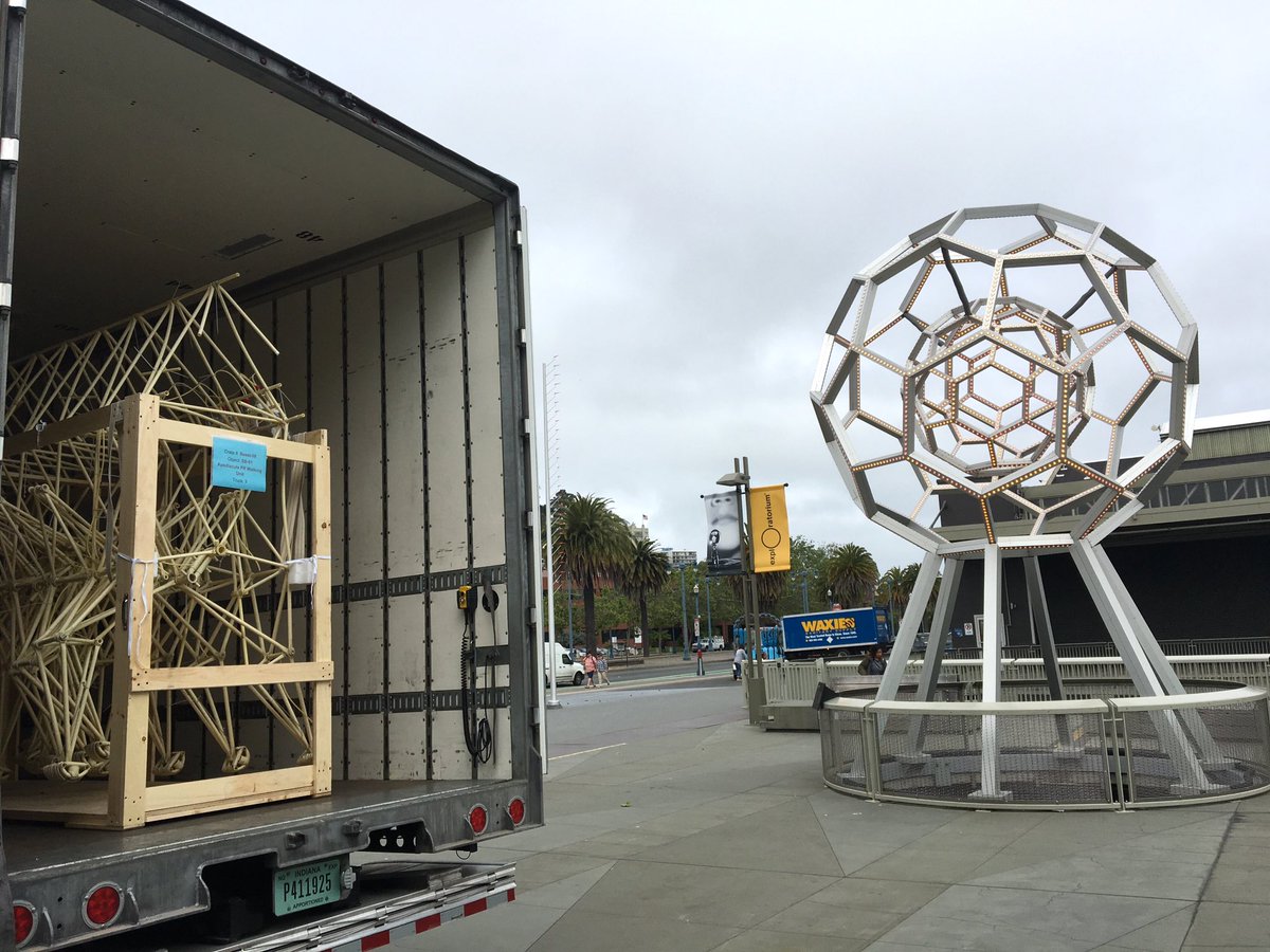 exploratorium's tweet image. #Strandbeest arrived. #soexcited